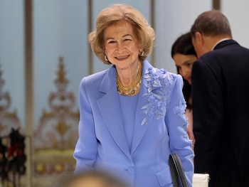 El traje de la reina Sofía. (Europa Press)