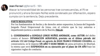 Jean Ferrari habló sobre la