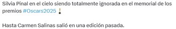 Público se queja que Silvia Pinal fue ignorada en el Oscar 2025