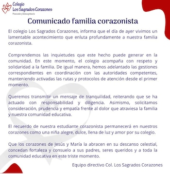 El colegio Los Sagrados Corazones