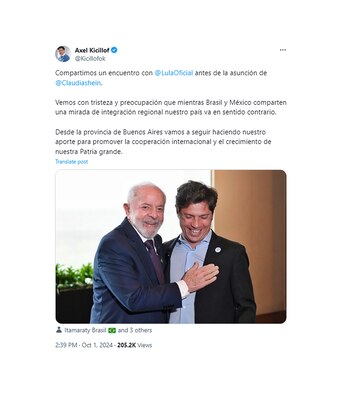 El mensaje que compartió Axel