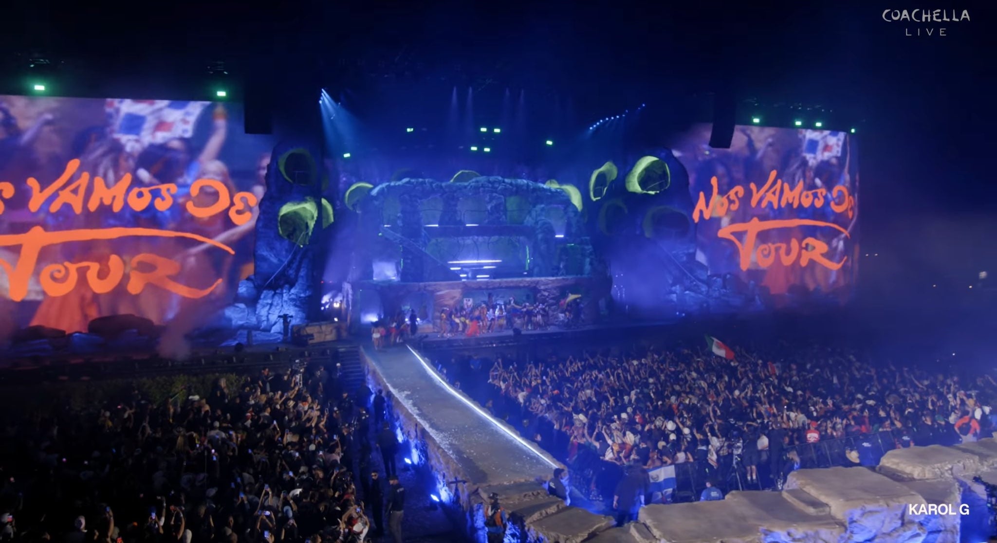 El cierre de Coachella 2026 dejó como principal novedad el anuncio de la gira mundial ‘Tropicoqueta Tour’ de Karol G - crédito captura de video Coachella