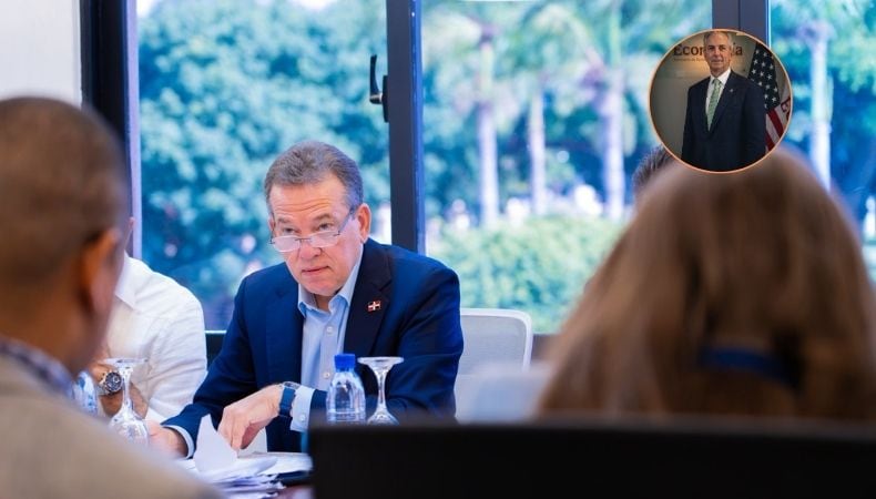El ministro dominicano Víctor “Ito” Bisonó encabezó la reunión con el representante comercial adjunto de Estados Unidos, Jeffrey Goettman, para abrir el diálogo sobre la agenda arancelaria bilateral. (Cortesía: Ito Bisonó/Jeffrey Goettman)