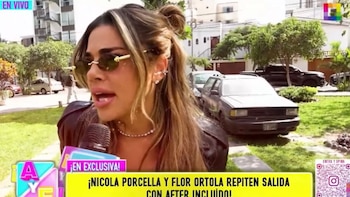 Flor Ortola fue captada saliendo de la casa de Nicola Porcella por la mañana, según imágenes difundidas por Amor y Fuego.