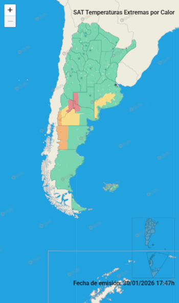 Las provincias en alerta por