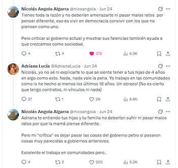 Adriana Lucía explicó su silencio frente al Gobierno Petro en redes - crédito captura de pantalla AdrianaLucia/X