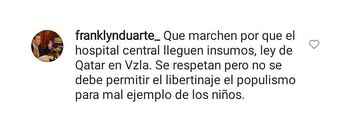 El desafortunado mensaje en Instagram