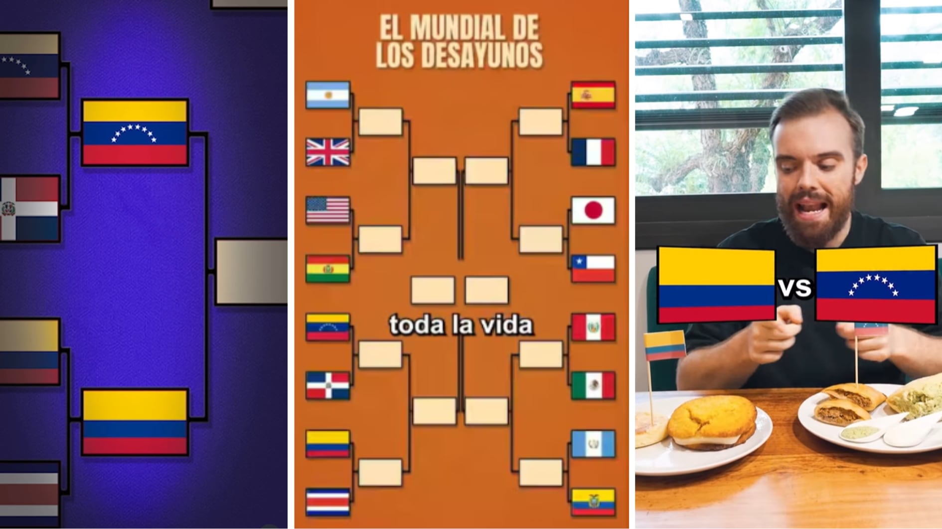 En el Mundial de Desayunos de 2025 Colombia quedó eliminada por Venezuela en un duelo de arepas - crédito @ibaillanos/IG