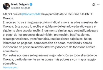 Mario Delgado desmiente acusaciones a