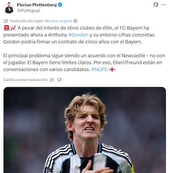 El periodista Florian Plettenberg revela que Gordon genera interés de varios equipos en Colombia - crédito @Plettigoal/x