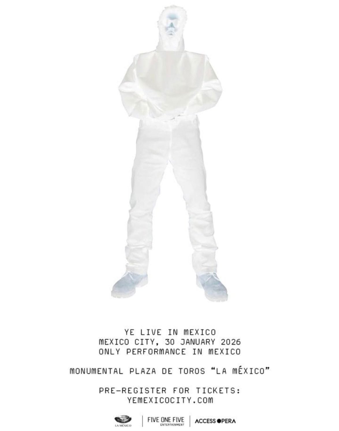 Kanye West confirma concierto histórico en México. (Ye)