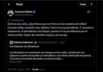 Gustavo Bolívar le contestó a