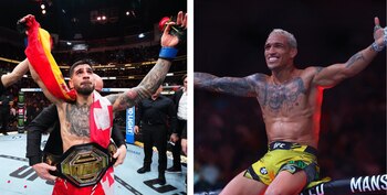 Ilia Topuria y Charles Oliveira