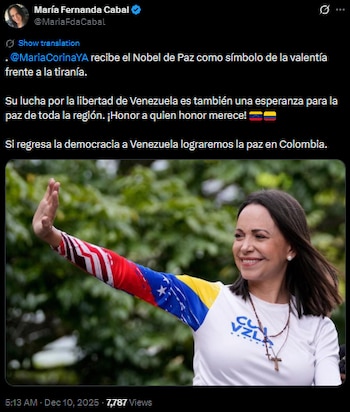 María Fernanda Cabal destacó la