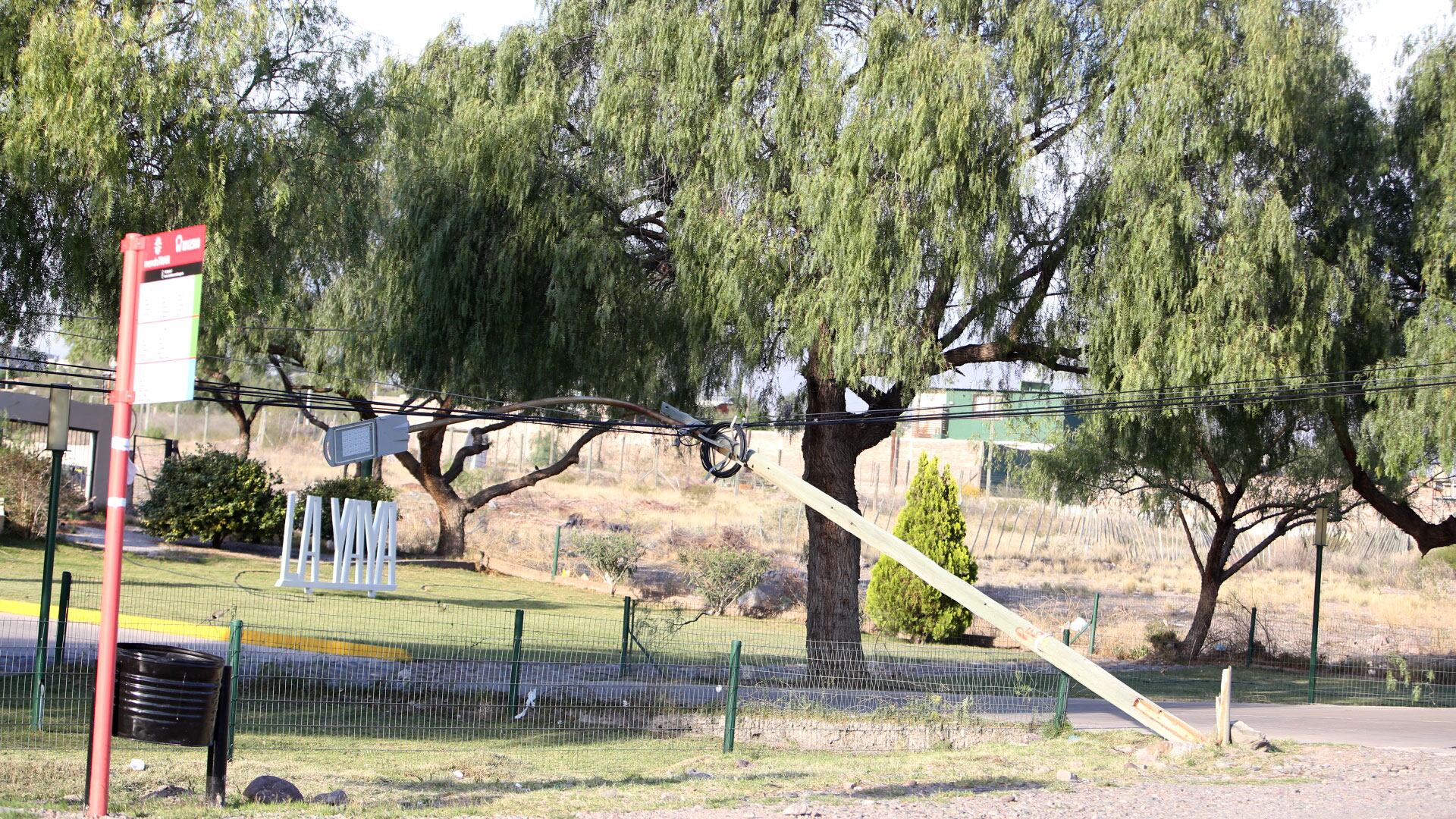 Las autoridades pidieron reforzar los objetos de exterior para evitar voladuras por el viento zonda