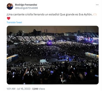 Eva Ayllón logró lleno total