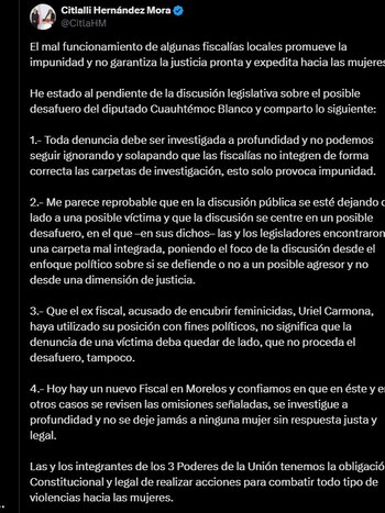 La secretaria de las Mujeres