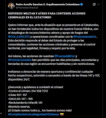 El ministro de Defensa insta