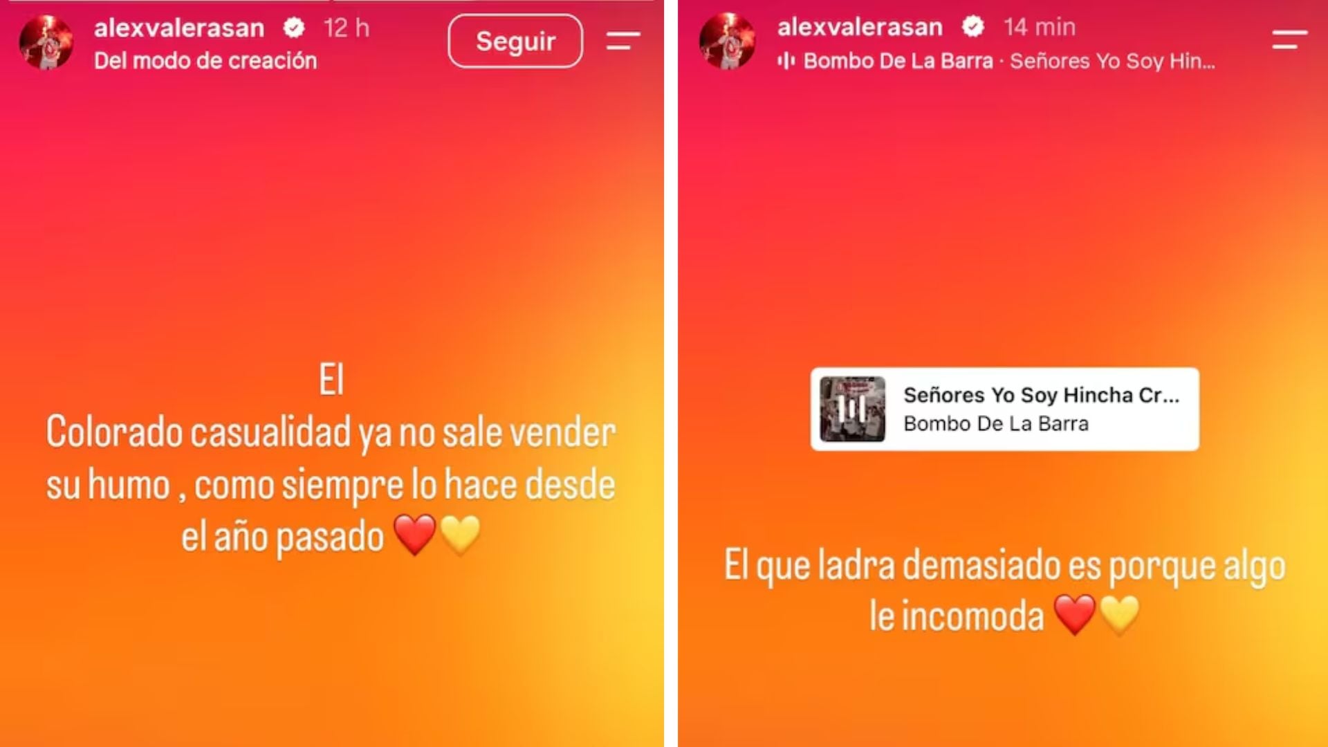 Las indirectas de Alex Valera a Eddie Fleischman.