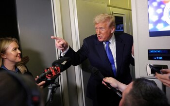 El mandatario republicano se mostró