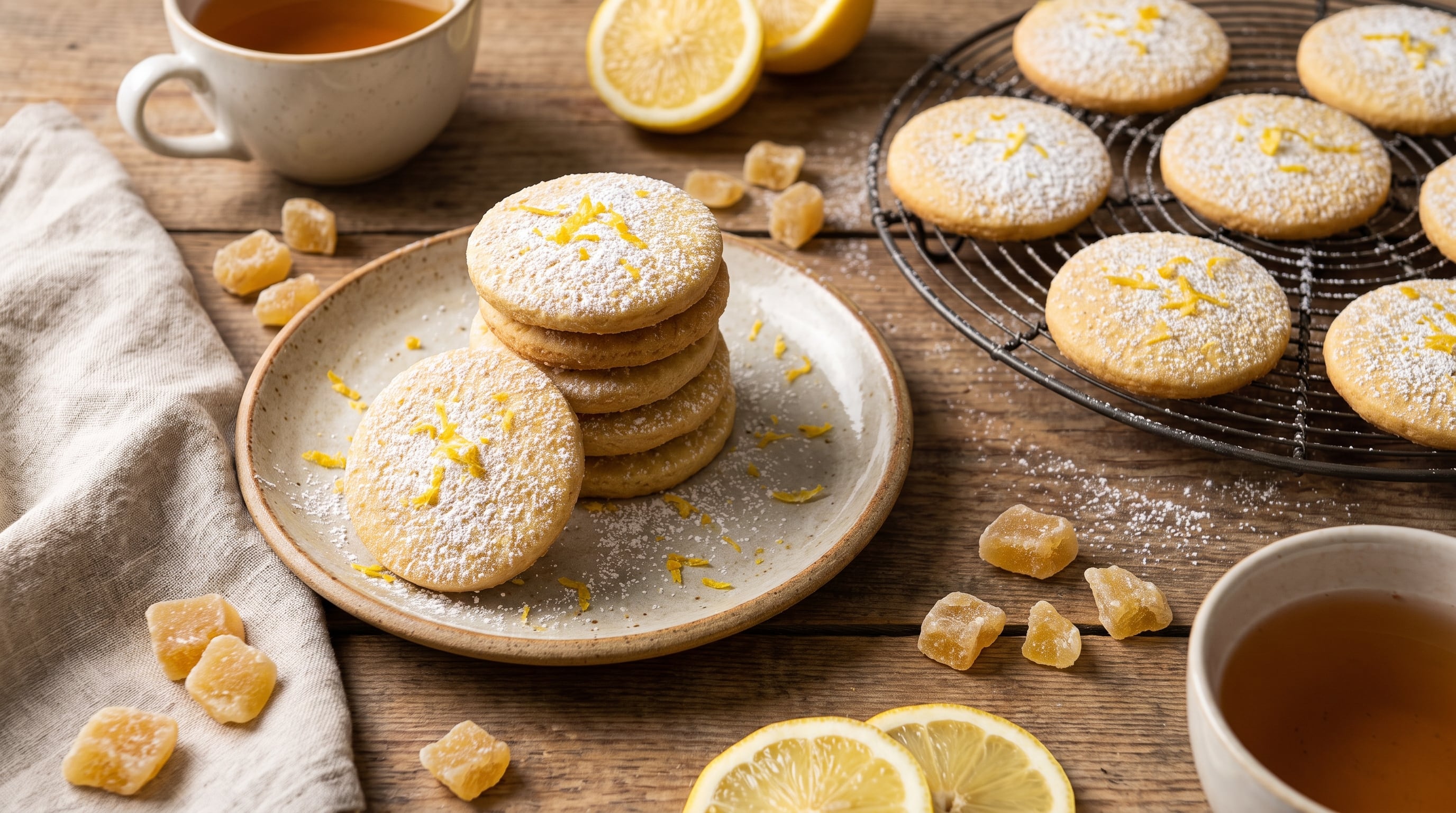 Receta de galletas de limón y jengibre, rápida y fácil