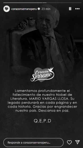 Corazón Serrano se despidió de