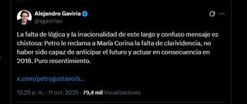 El exministro Alejandro Gaviria cuestionó