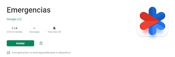 Aplicación de Emergencia en Google