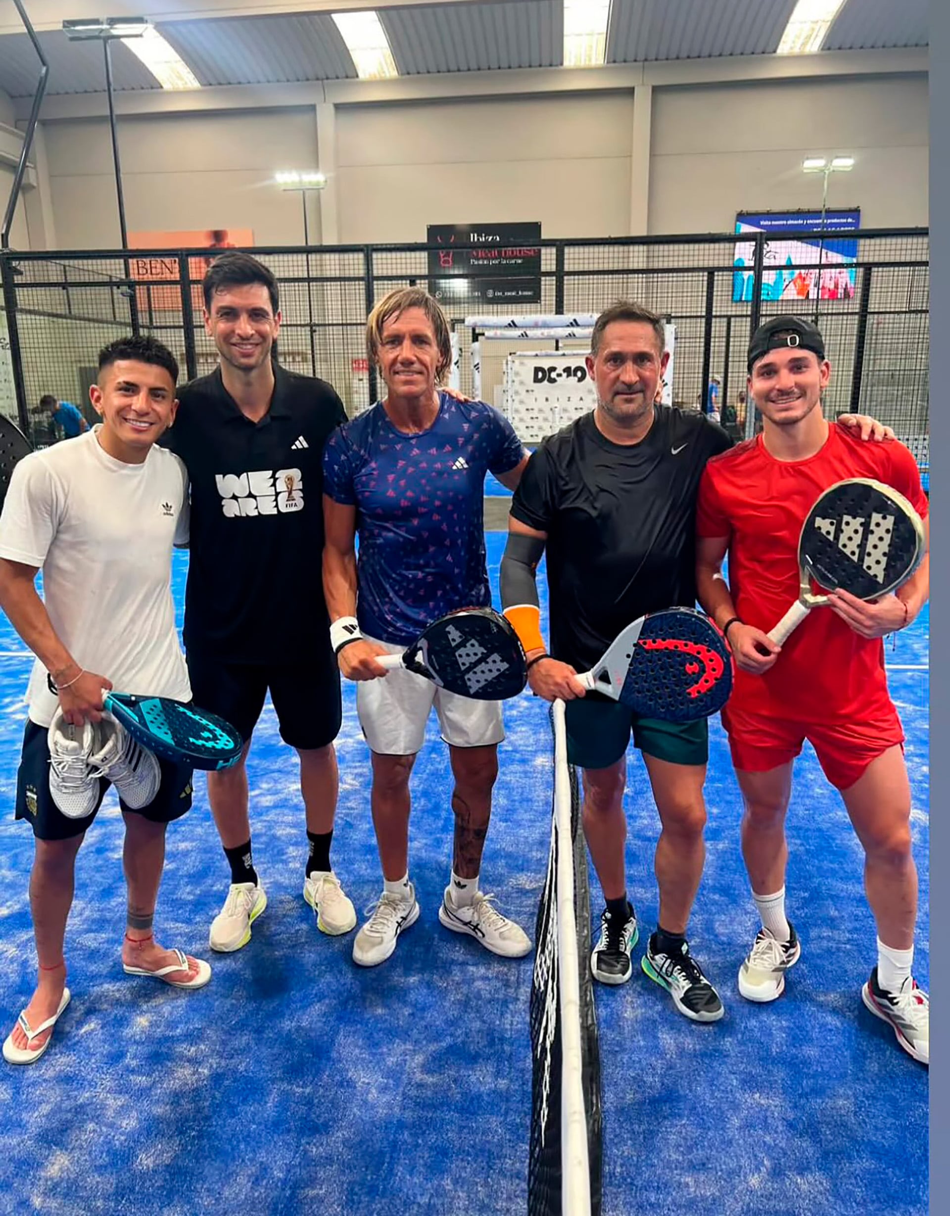 Luego de disputar la final en la Copa del Mundo varios futbolistas fueron vistos en un complejo de padel ubicado en Ibiza