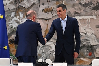 Pedro Sánchez preside la tercera reunión de la Comisión Interministerial para la preparación y organización del Mundial de Fútbol de 2030. (EFE/ Borja Puig De La Bellacasa/ Moncloa)