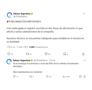 La explicación que dio Edesur