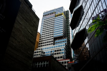 The building at 235 East 42nd Street is seen Tuesday, July 7, 2026, in New York. (AP Photo/Angelina Katsanis)