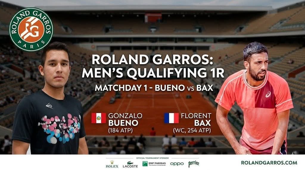 El primer rival de Gonzalo Bueno será el francés Florent Bax (254° ATP).