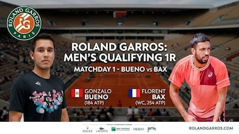 El primer rival de Gonzalo Bueno será el francés Florent Bax (254° ATP).
