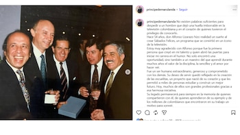 Hugo Patiño, miembro emblemático del elenco, recordó el legado de Lizarazo y su aporte al desarrollo de la televisión colombiana - crédito @principedemarulanda/ Instagram