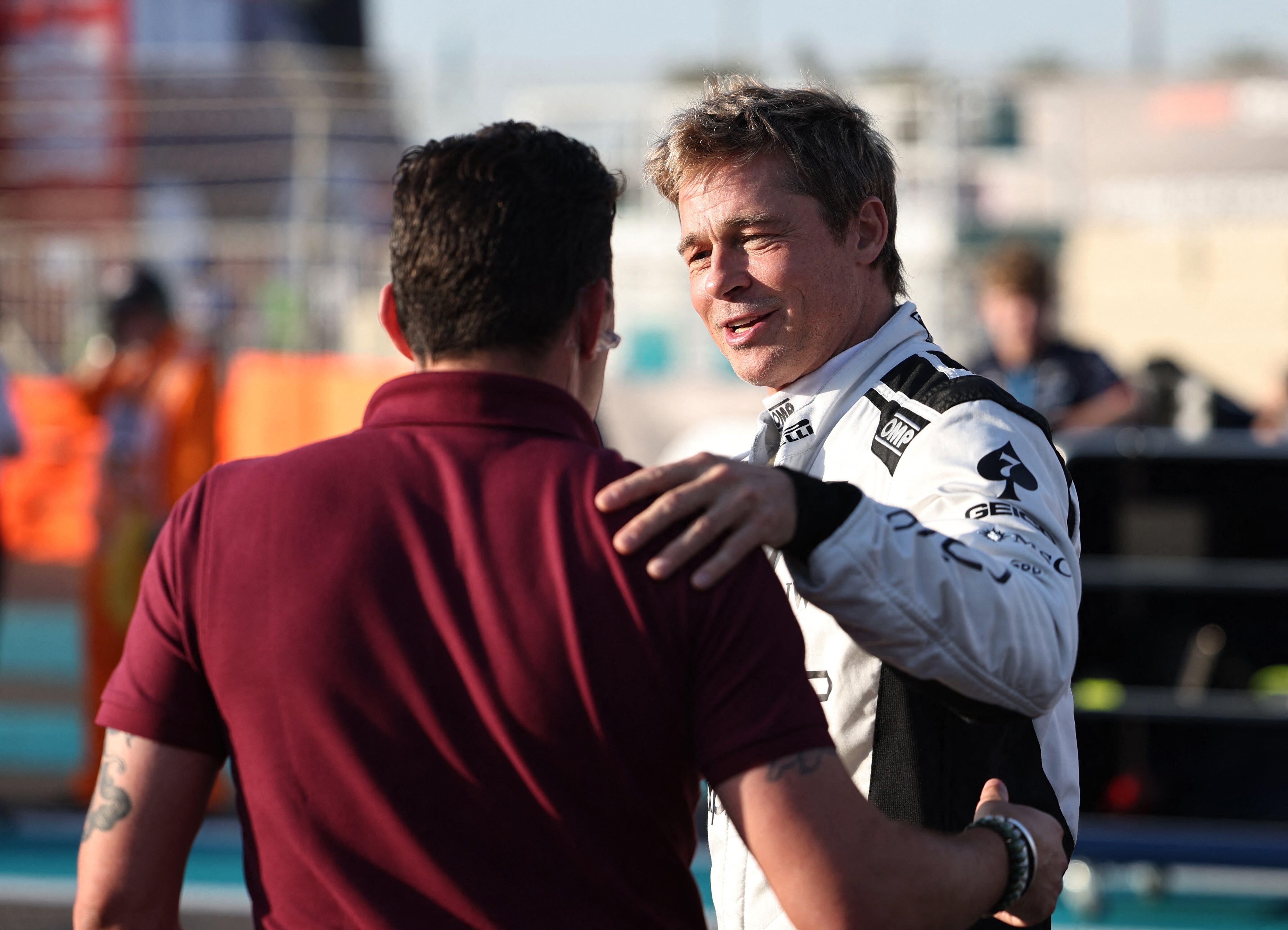 Formula One F1 - Abu Dhabi Grand Prix - Yas Marina Circuit, Abu Dhabi, United Arab Emirates - December 8, 2024 Hollywood actor Brad Pitt is seen before the race REUTERS/Hamad I Mohammed