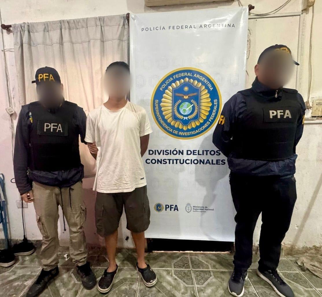 El acusado tras ser detenido