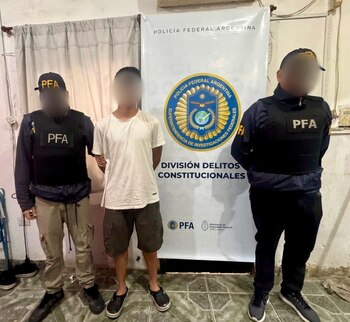 El acusado tras ser detenido