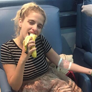 Estefanía durante una de las