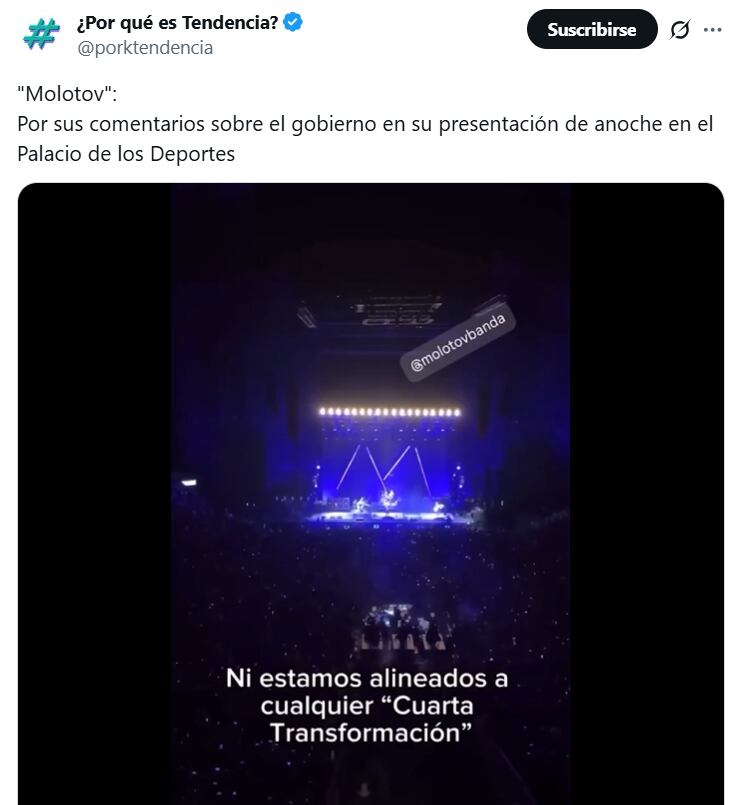 La agrupación fue una de las principales tendencias en X, antes Twitter. (Captura de pantalla, X)