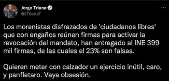 Triana aseveró que la Revocación