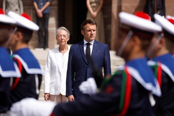 El presidente francés, Emmanuel Macron,