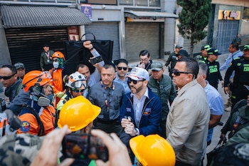 El presidente llegó a Pereira para revisar el balance de afectaciones tras terremoto - crédito Abelardo de la Espriella/X