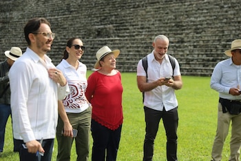 La canciller visitó la zona