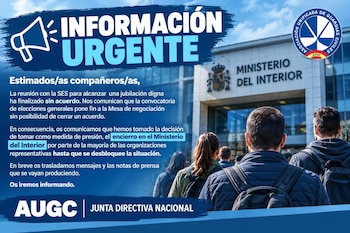 Imagen difundida por los sindicatos de policías y guardias civiles en redes sociales.