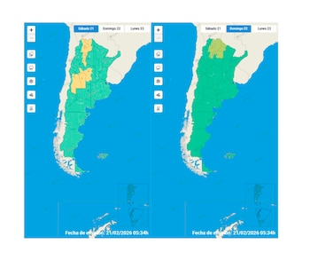 Mapa del Servicio Meteorológico Nacional