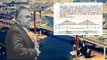 Santos Cerdán y el puente