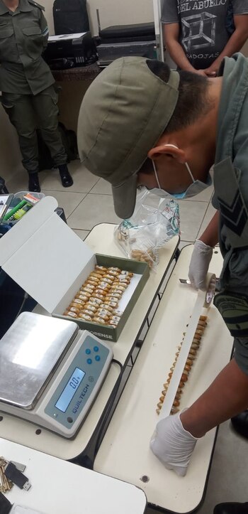 Las 172 cápsulas de cocaína