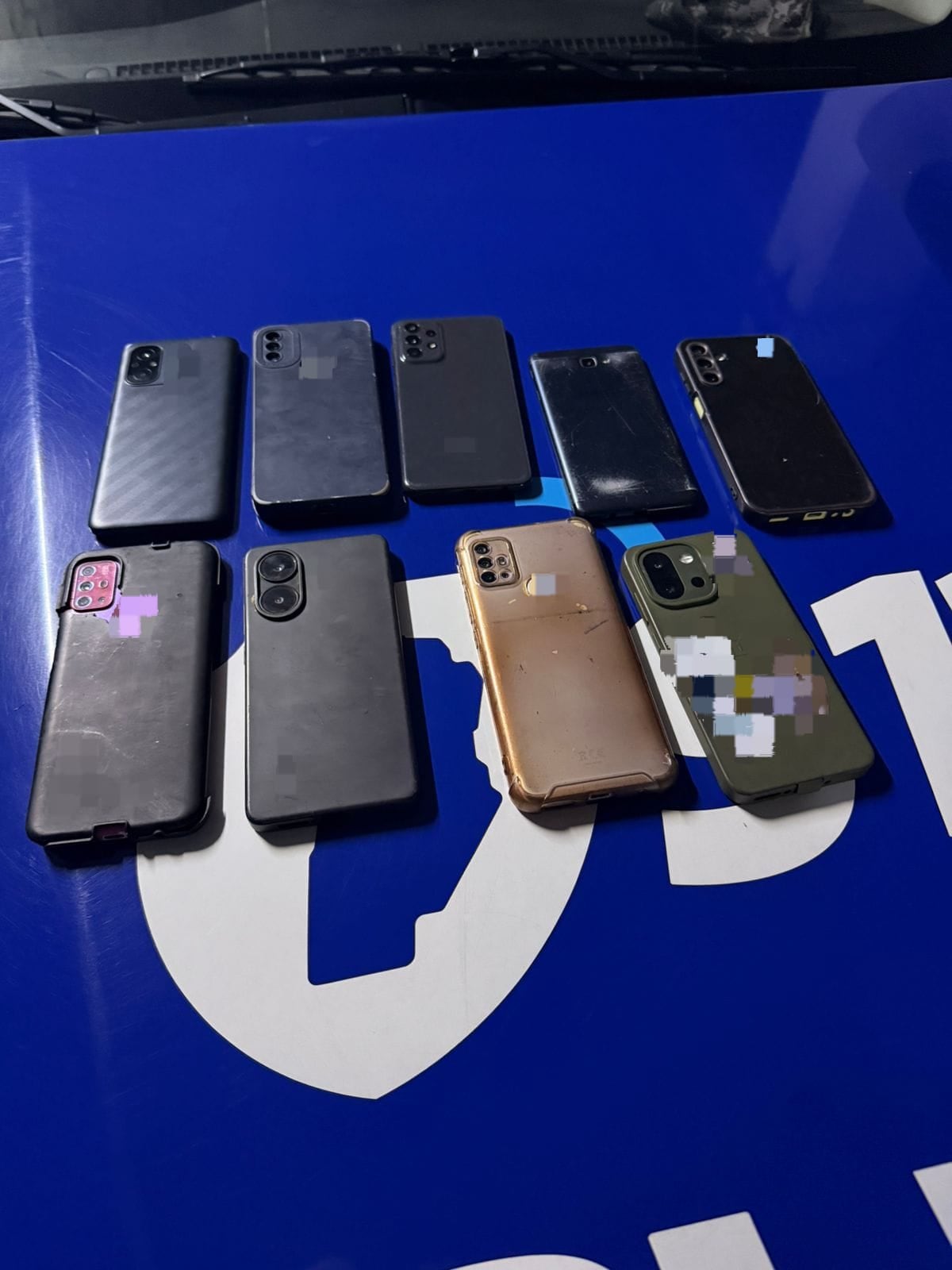 Los teléfonos robados que fueron recuperados por la policía