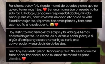 La respuesta de Sara Uribe fue muy consciente sobre su presente y lo que podría llegar a pasar - crédito Sara Uribe / Instagram